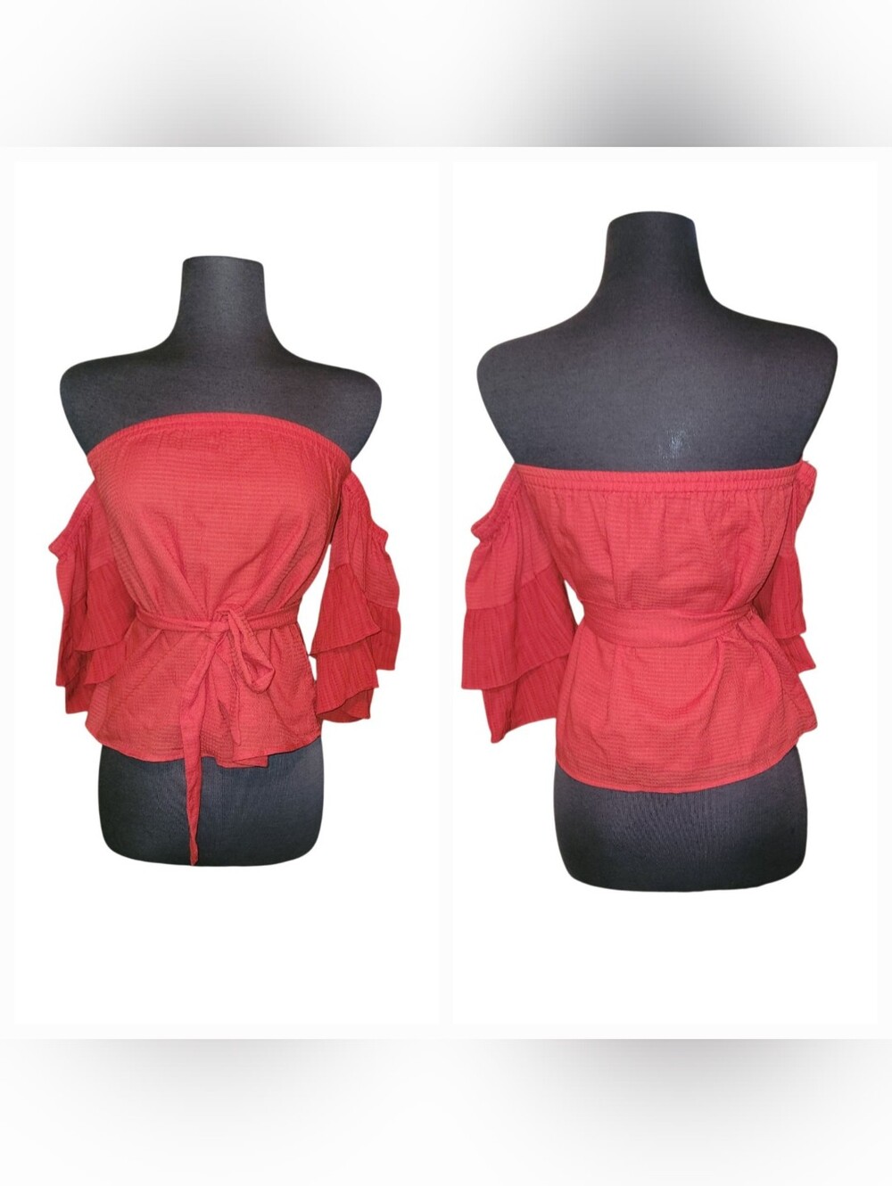 Suboo Off Shoulders Top Ruffle Sleeve - Picture 6 of 16